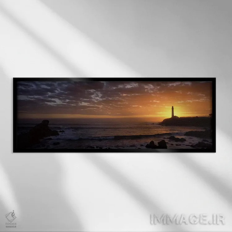 تابلو دکوراتیو Pigeon Point Lighthouse, San Mateo County, California… اثر پانورامیک ایمجز - نمای قابدار مشکی