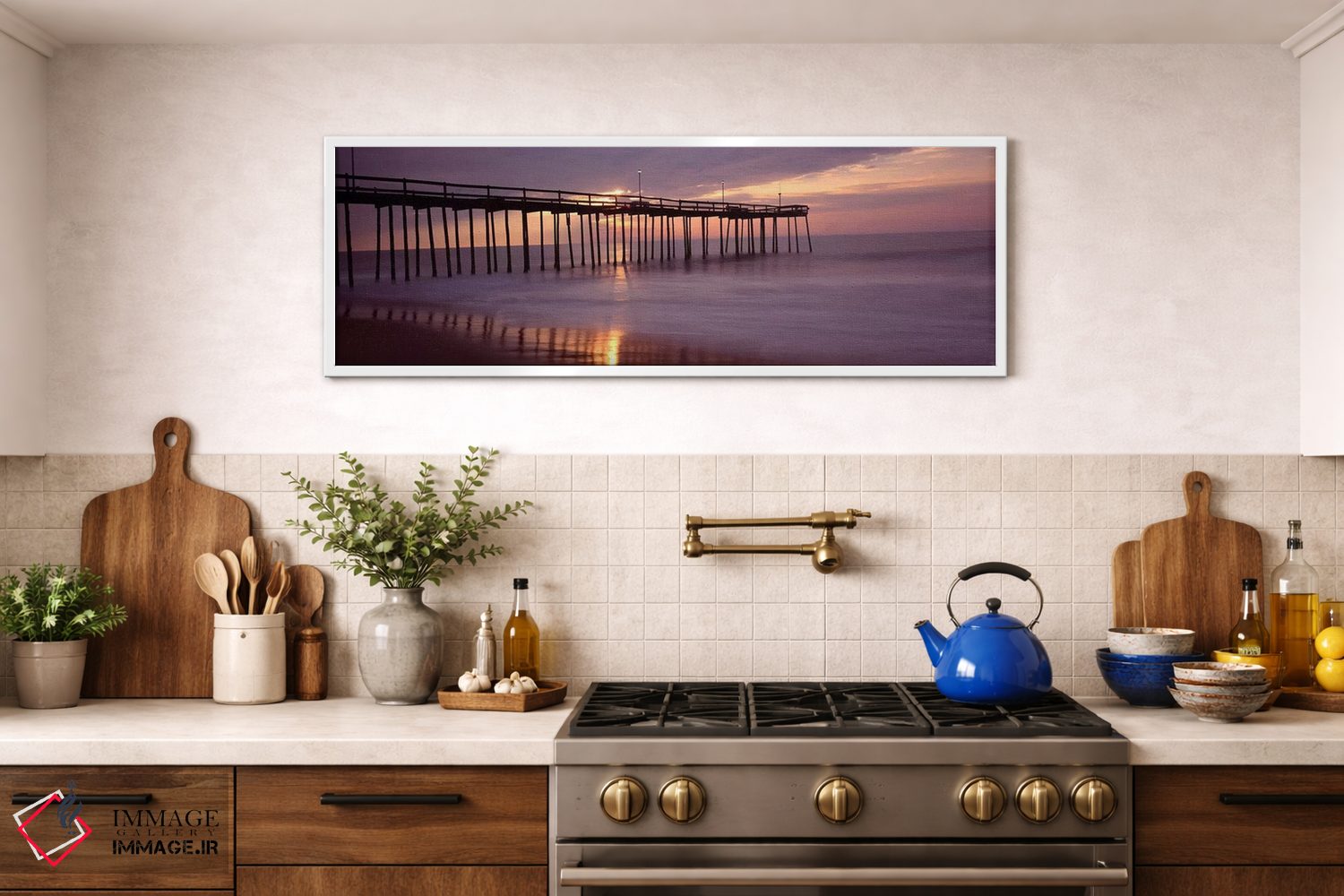 تابلو دکوراتیو Ocean City, Worcester County, Maryland, USA,غروب ابری ب… اثر پانورامیک ایمجز - D1W