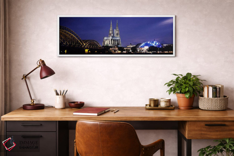 تابلو دکوراتیو Cologne Cathedral, Hohenzollern Bridge, Rhine River, Co… اثر پانورامیک ایمجز - D3W