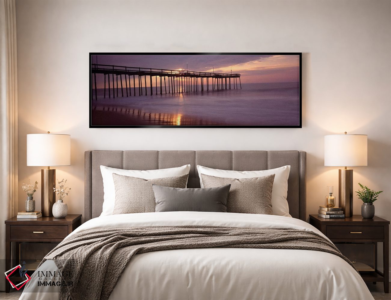 تابلو دکوراتیو Ocean City, Worcester County, Maryland, USA,غروب ابری ب… اثر پانورامیک ایمجز - D3B