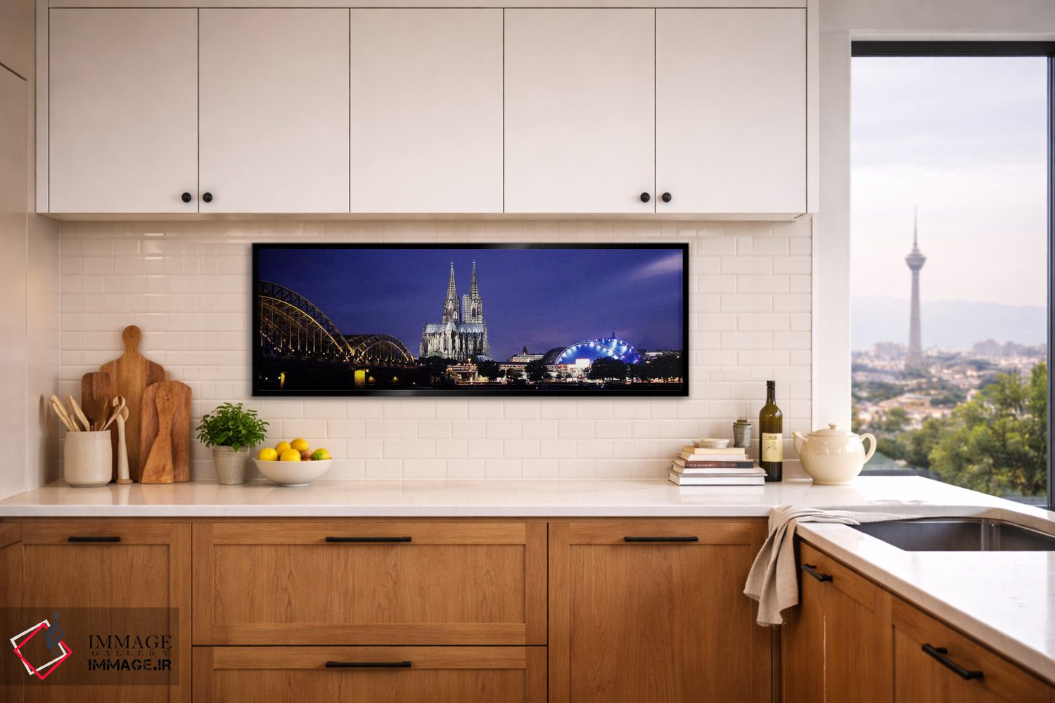 تابلو دکوراتیو Cologne Cathedral, Hohenzollern Bridge, Rhine River, Co… اثر پانورامیک ایمجز - D5B