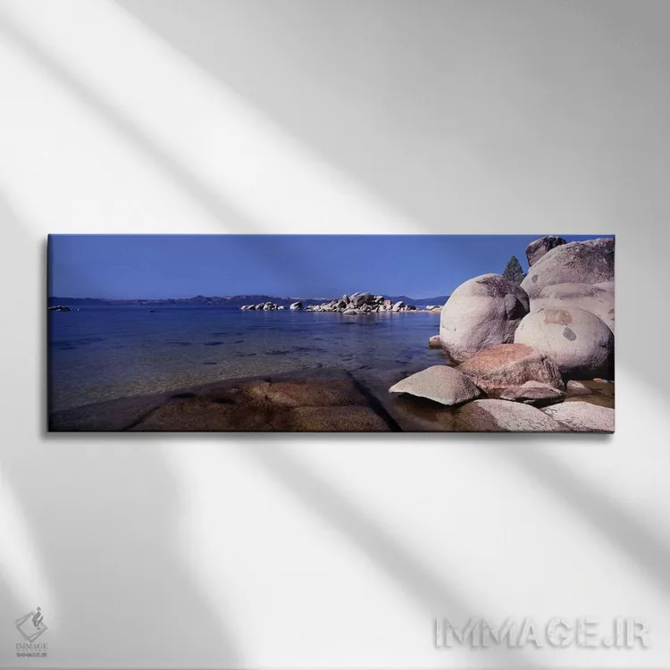 تابلو دکوراتیو Lake Tahoe, California, USA,تخته سنگ ها در ساحل، دریاچه… اثر پانورامیک ایمجز - نمای روبهرو روی دیوار