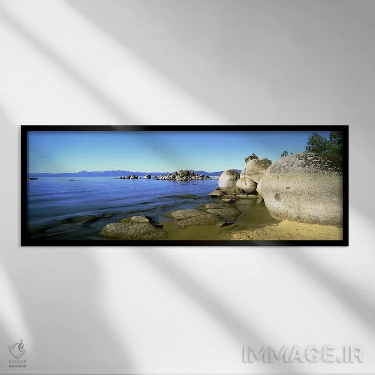 تابلو دکوراتیو Lake Tahoe, California, USA,کومه های تخته سنگ، دریاچه ت… اثر پانورامیک ایمجز - نمای قابدار مشکی
