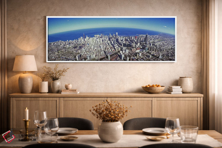 تابلو دکوراتیو Sears Tower, Lake Michigan, Chicago, Illinois, USA #2,ن… اثر پانورامیک ایمجز - D2W
