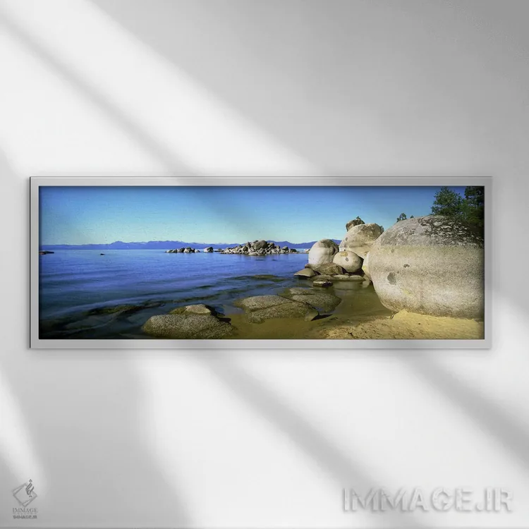 تابلو دکوراتیو Lake Tahoe, California, USA,کومه های تخته سنگ، دریاچه ت… اثر پانورامیک ایمجز - نمای قابدار سفید