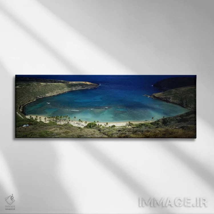 تابلو دکوراتیو Hanauma Bay, Oahu, Honolulu County, Hawaii, USA,نمای زا… اثر پانورامیک ایمجز - نمای روبهرو روی دیوار