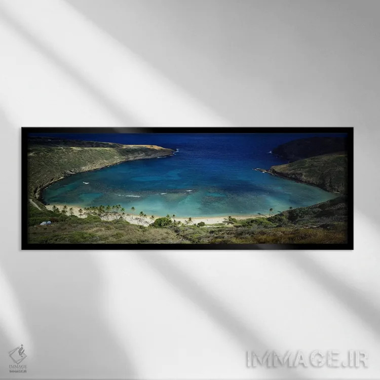 تابلو دکوراتیو Hanauma Bay, Oahu, Honolulu County, Hawaii, USA,نمای زا… اثر پانورامیک ایمجز - نمای قابدار مشکی