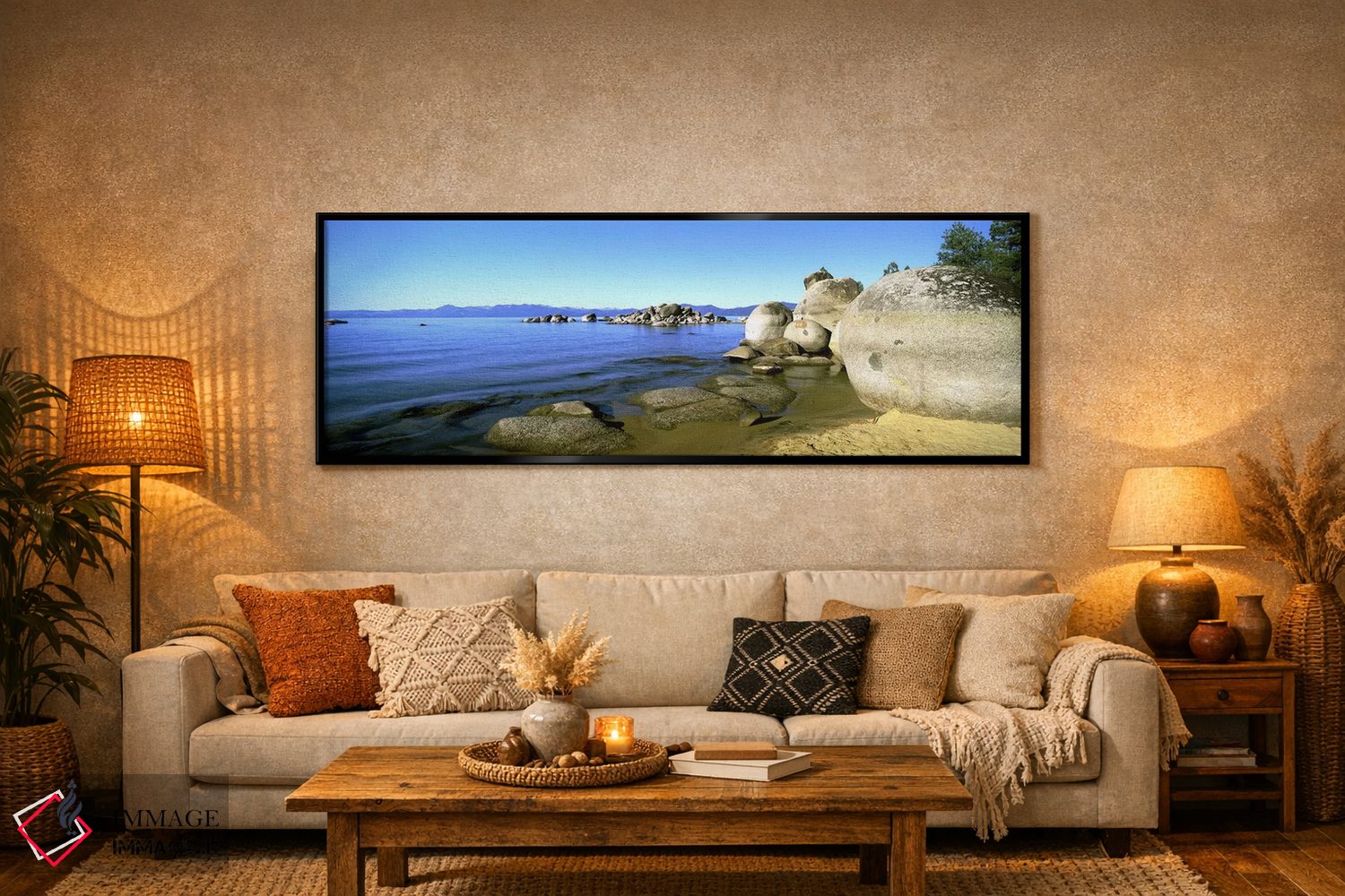 تابلو دکوراتیو Lake Tahoe, California, USA,کومه های تخته سنگ، دریاچه ت… اثر پانورامیک ایمجز - D6B