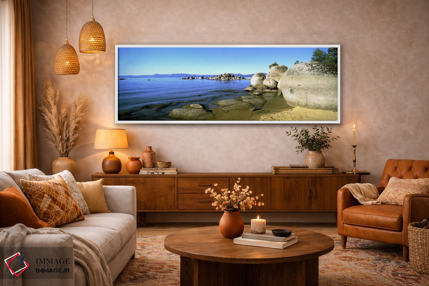 تابلو دکوراتیو Lake Tahoe, California, USA,کومه های تخته سنگ، دریاچه ت… اثر پانورامیک ایمجز - D4W