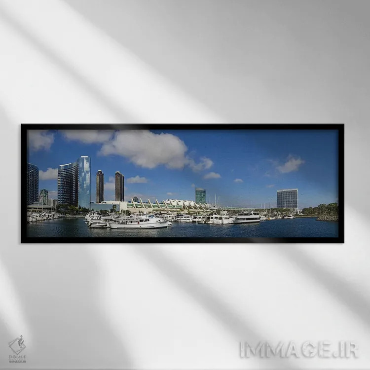 تابلو دکوراتیو San Diego Convention Center, San Diego, Marina District… اثر پانورامیک ایمجز - نمای قابدار مشکی