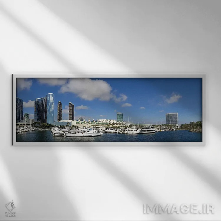 تابلو دکوراتیو San Diego Convention Center, San Diego, Marina District… اثر پانورامیک ایمجز - نمای قابدار سفید