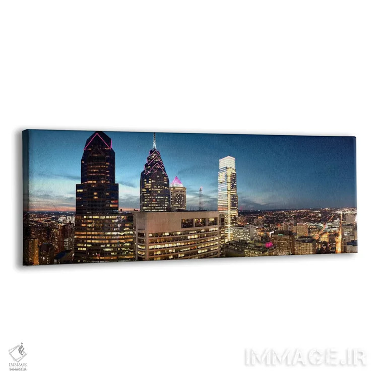 تابلو دکوراتیو Philadelphia, Pennsylvania, USA #7,آسمان خراش ها در شهر… اثر پانورامیک ایمجز - نمای پرسپکتیو محصول