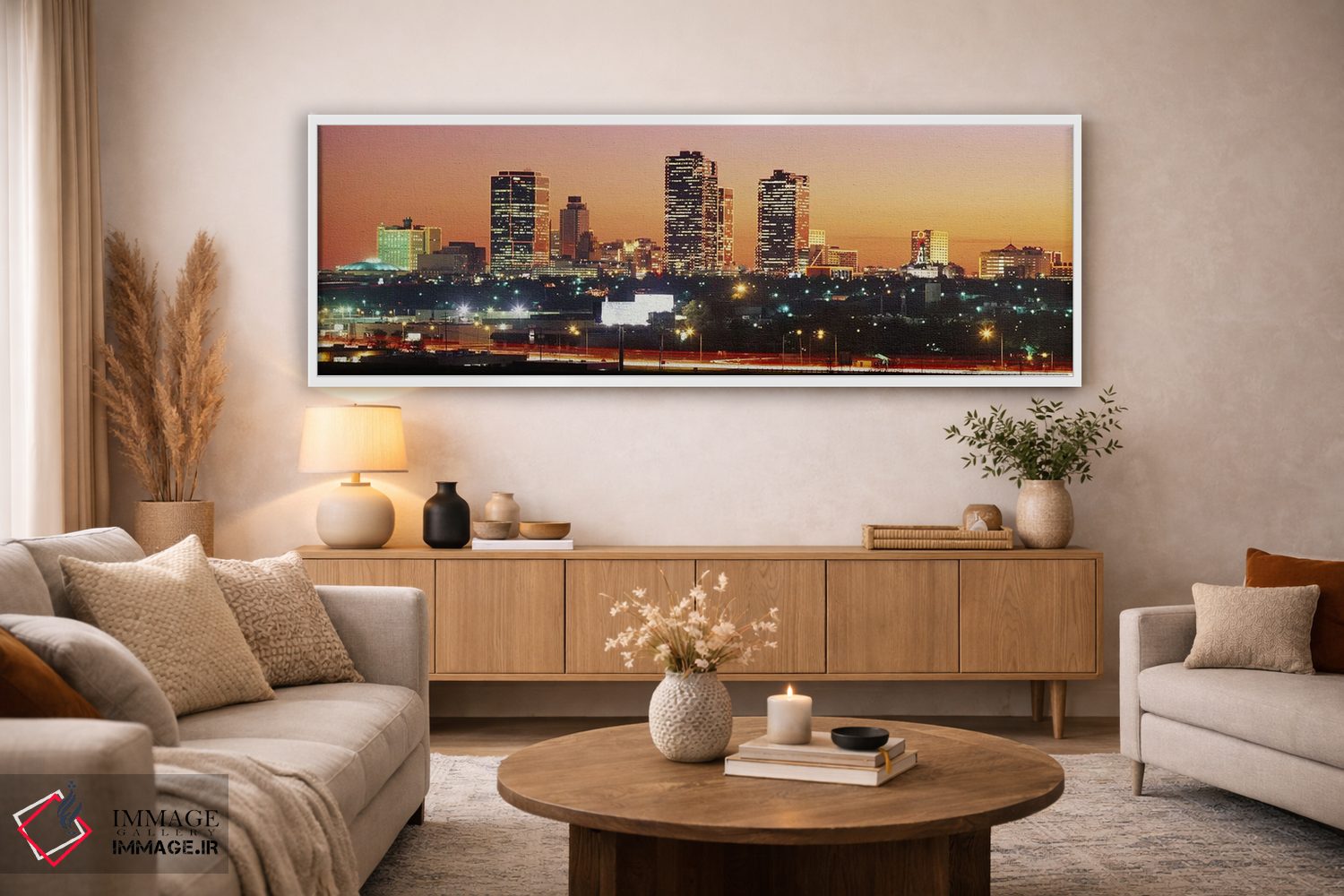 تابلو دکوراتیو Fort Worth, Texas, USA #2,ساختمان های روشن در غروب، فور… اثر پانورامیک ایمجز - D3W
