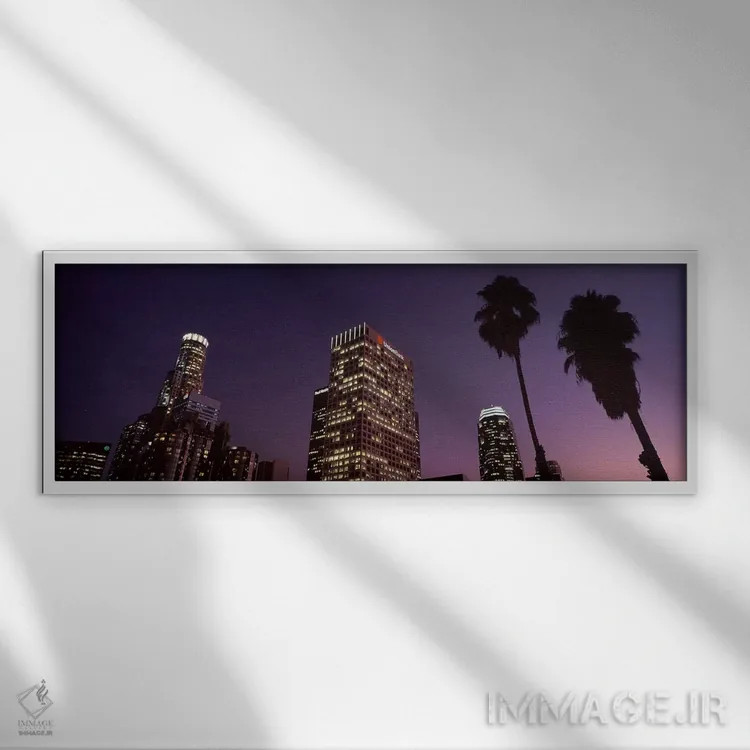 تابلو دکوراتیو City of Los Angeles, California, USA 2010 #2,آسمان خراش… اثر پانورامیک ایمجز - نمای قابدار سفید
