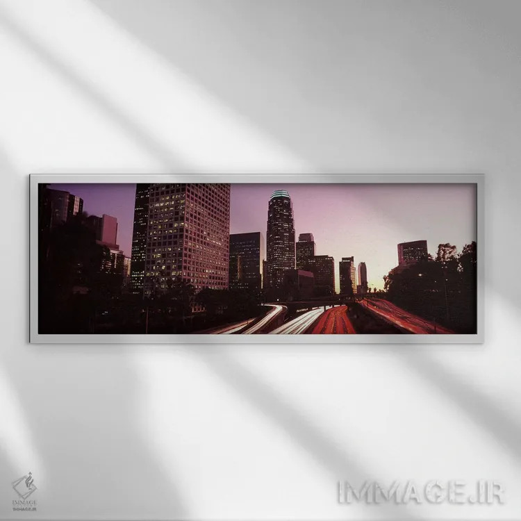 تابلو دکوراتیو City of Los Angeles, California, USA 2010 #3,آسمان خراش… اثر پانورامیک ایمجز - نمای قابدار سفید