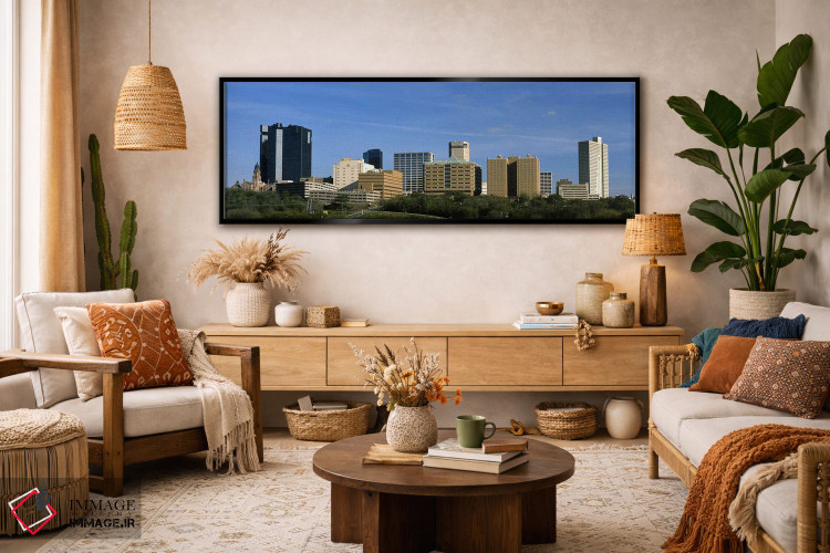 تابلو دکوراتیو Fort Worth, Texas, USA #2,ساختمان ها در شهر، فورت وورث… اثر پانورامیک ایمجز - D3B