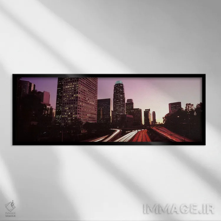 تابلو دکوراتیو City of Los Angeles, California, USA 2010 #3,آسمان خراش… اثر پانورامیک ایمجز - نمای قابدار مشکی