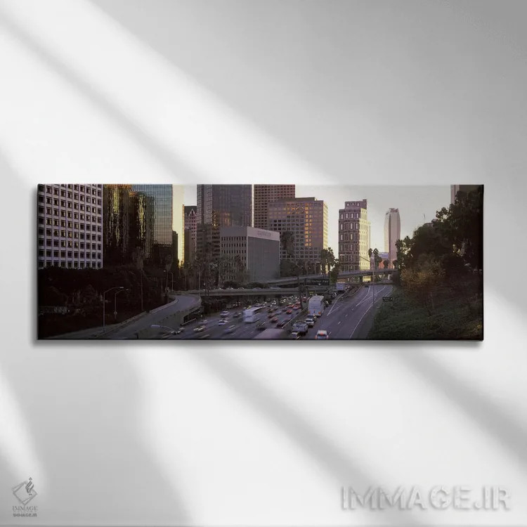 تابلو دکوراتیو City of Los Angeles, California, USA,ساختمان ها در شهر… اثر پانورامیک ایمجز - نمای روبهرو روی دیوار