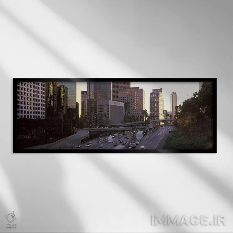 تابلو دکوراتیو City of Los Angeles, California, USA,ساختمان ها در شهر… اثر پانورامیک ایمجز - نمای قابدار مشکی