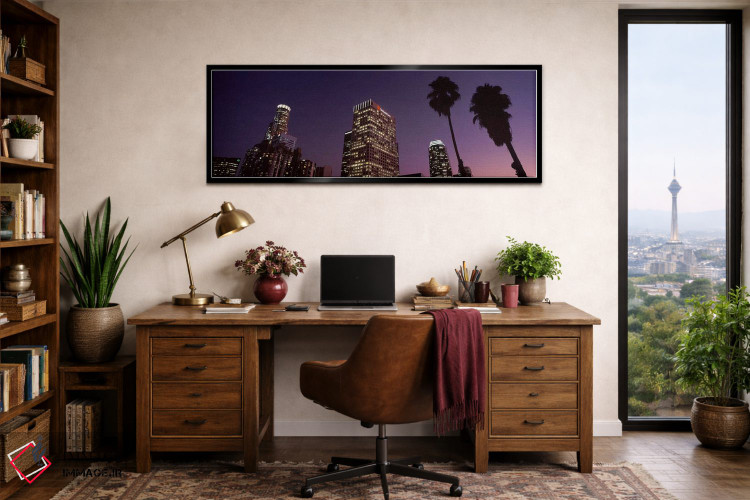 تابلو دکوراتیو City of Los Angeles, California, USA 2010 #2,آسمان خراش… اثر پانورامیک ایمجز - D2B