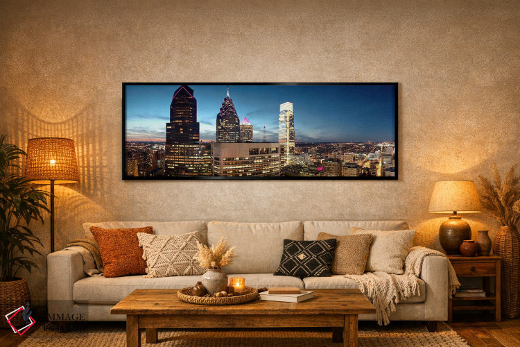 تابلو دکوراتیو Philadelphia, Pennsylvania, USA #7,آسمان خراش ها در شهر… اثر پانورامیک ایمجز - D6B
