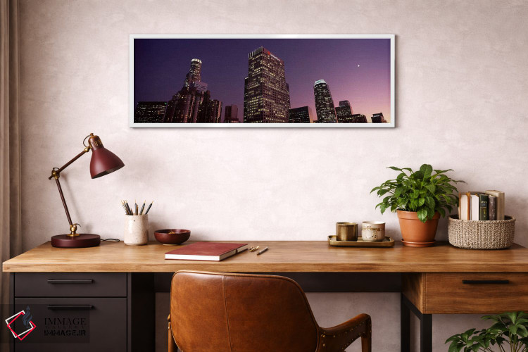 تابلو دکوراتیو City of Los Angeles, California, USA 2010,آسمان خراش ها… اثر پانورامیک ایمجز - D3W