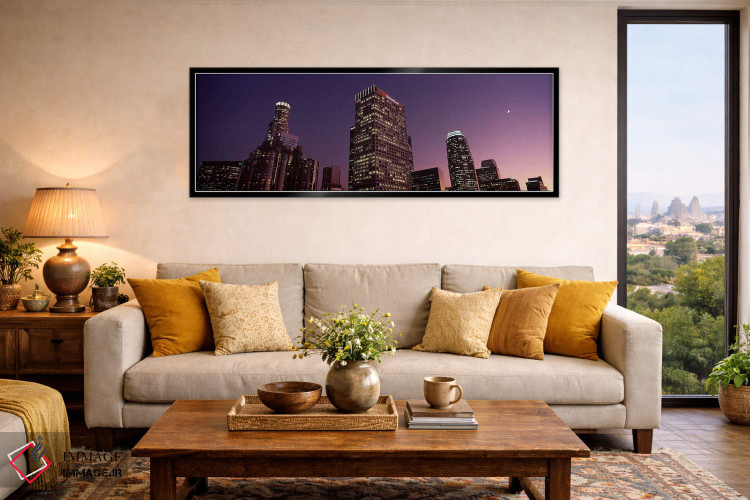 تابلو دکوراتیو City of Los Angeles, California, USA 2010,آسمان خراش ها… اثر پانورامیک ایمجز - D6B
