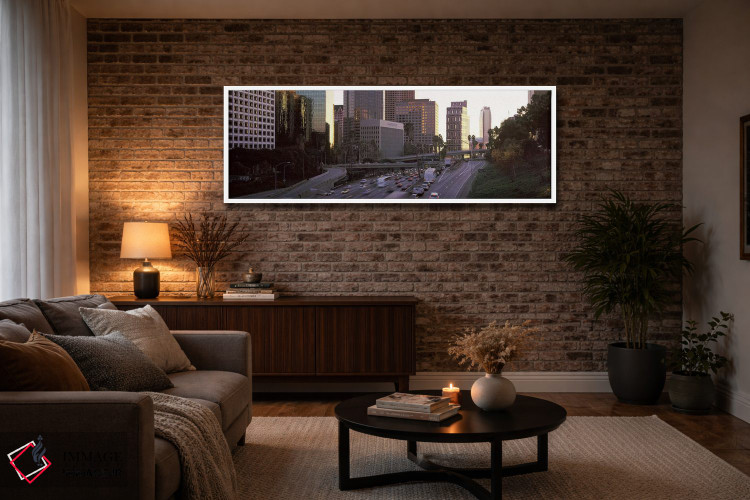 تابلو دکوراتیو City of Los Angeles, California, USA,ساختمان ها در شهر… اثر پانورامیک ایمجز - D3W