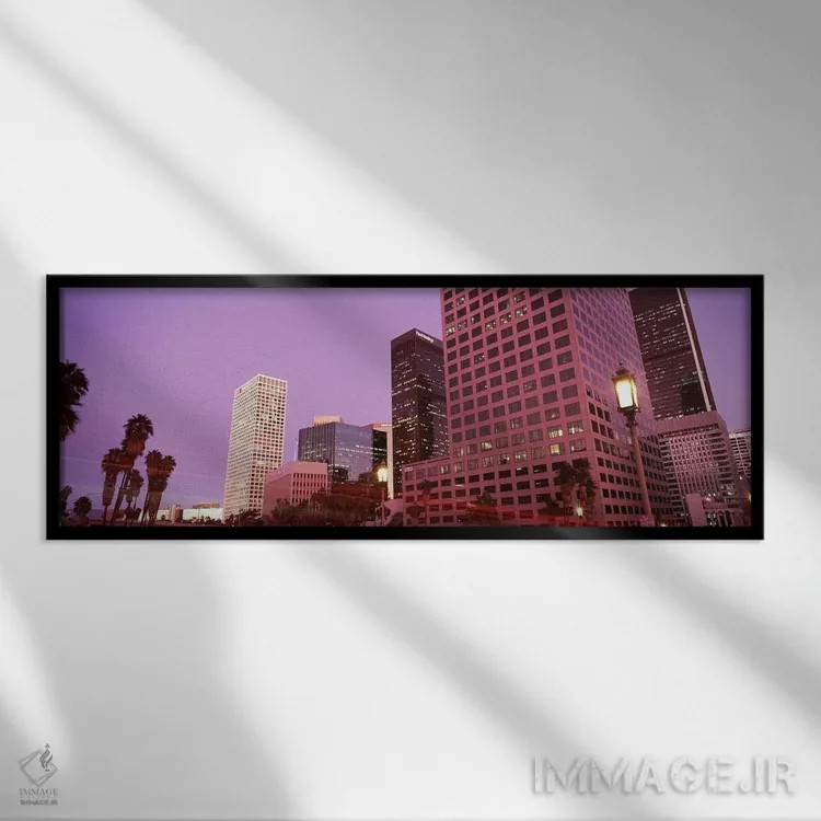 تابلو دکوراتیو City of Los Angeles, California, USA #2,ساختمان های شهر… اثر پانورامیک ایمجز - نمای قابدار مشکی