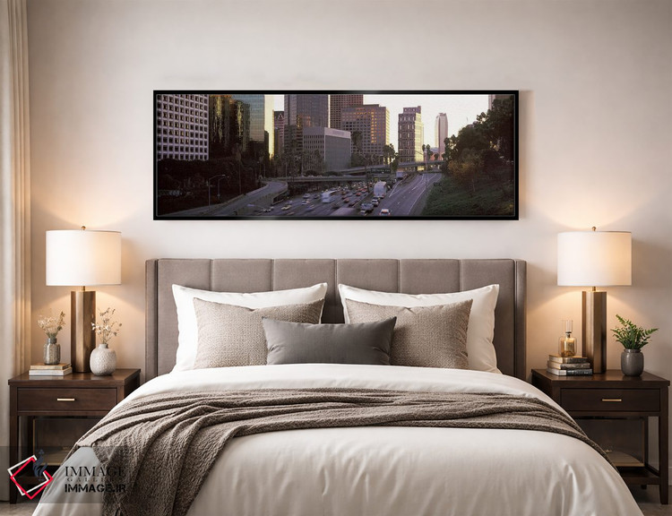 تابلو دکوراتیو City of Los Angeles, California, USA,ساختمان ها در شهر… اثر پانورامیک ایمجز - D4B