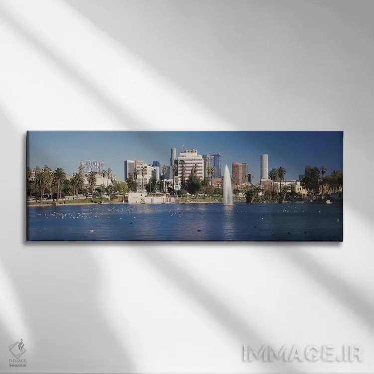 تابلو دکوراتیو Macarthur Park, Westlake, City of Los Angeles, Californ… اثر پانورامیک ایمجز - نمای روبهرو روی دیوار