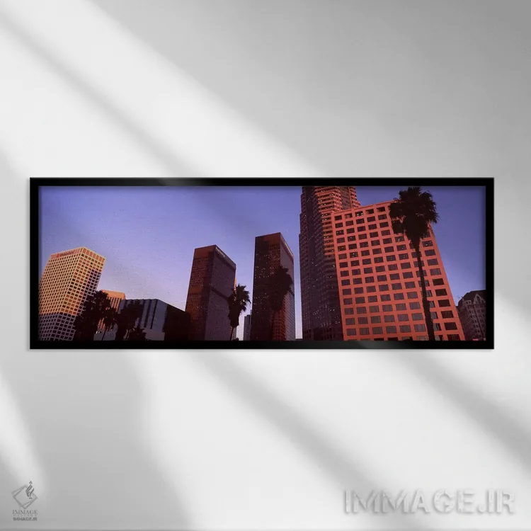تابلو دکوراتیو City of Los Angeles, California, USA #4,ساختمان های شهر… اثر پانورامیک ایمجز - نمای قابدار مشکی