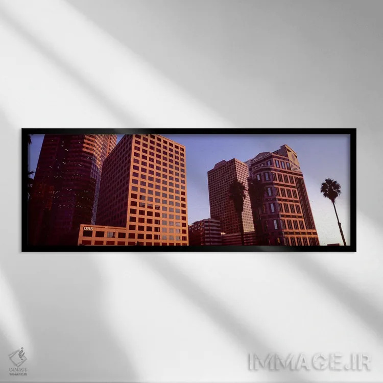 تابلو دکوراتیو City of Los Angeles, California, USA #3,ساختمان های شهر… اثر پانورامیک ایمجز - نمای قابدار مشکی