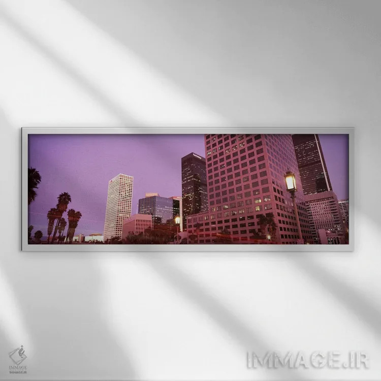 تابلو دکوراتیو City of Los Angeles, California, USA #2,ساختمان های شهر… اثر پانورامیک ایمجز - نمای قابدار سفید