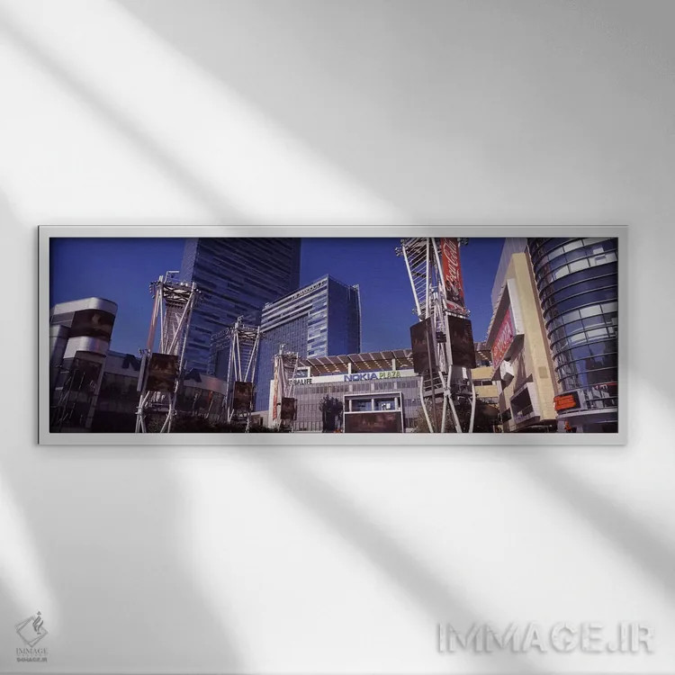 تابلو دکوراتیو Nokia Plaza, City of Los Angeles, California, USA,آسمان… اثر پانورامیک ایمجز - نمای قابدار سفید