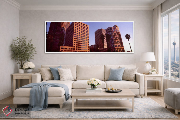 تابلو دکوراتیو City of Los Angeles, California, USA #3,ساختمان های شهر… اثر پانورامیک ایمجز - D4W