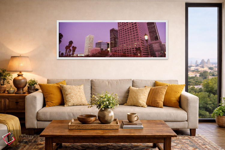 تابلو دکوراتیو City of Los Angeles, California, USA #2,ساختمان های شهر… اثر پانورامیک ایمجز - D4W