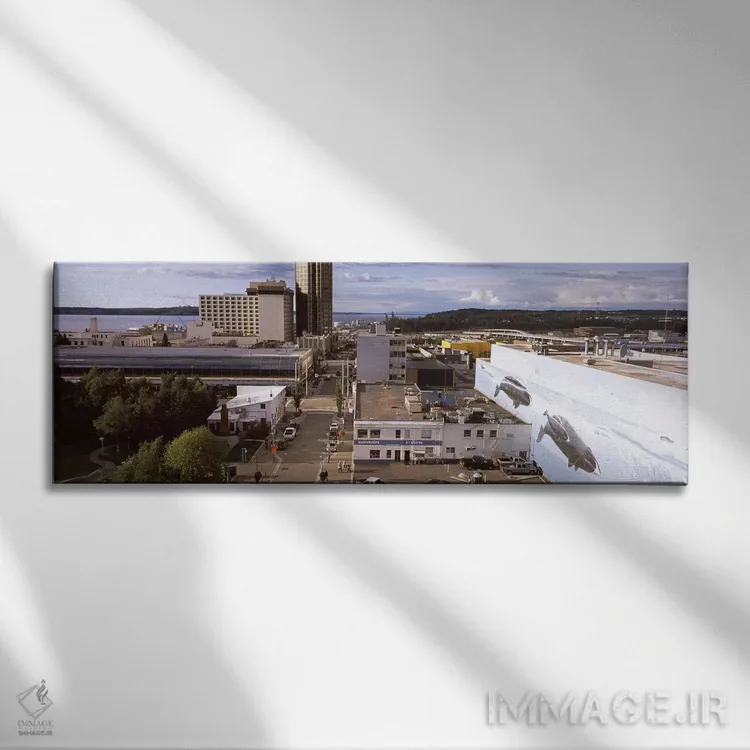تابلو دکوراتیو Anchorage, Alaska, USA,ساختمان های شهری، انکوریج، آلاسک… اثر پانورامیک ایمجز - نمای روبهرو روی دیوار