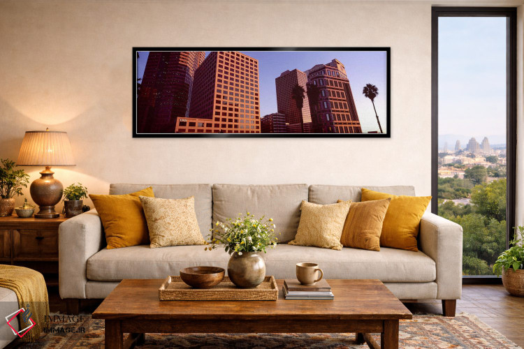 تابلو دکوراتیو City of Los Angeles, California, USA #3,ساختمان های شهر… اثر پانورامیک ایمجز - D6B