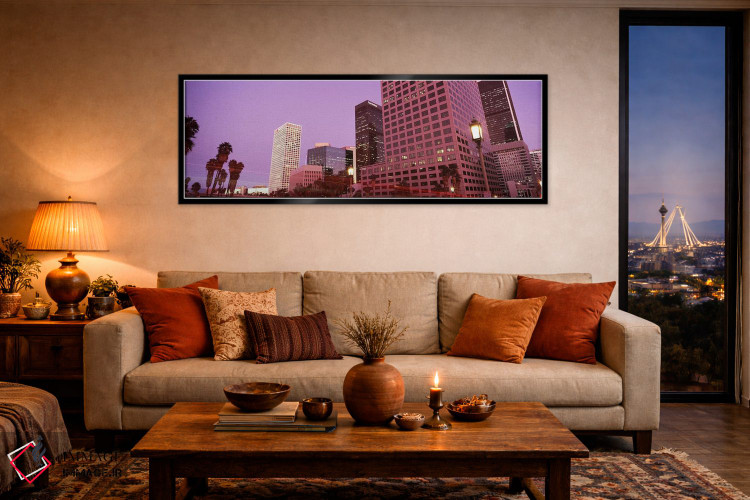 تابلو دکوراتیو City of Los Angeles, California, USA #2,ساختمان های شهر… اثر پانورامیک ایمجز - D6B