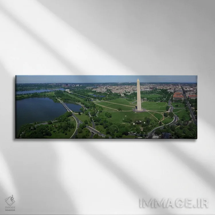 تابلو دکوراتیو Tidal Basin, Constitution Avenue, Washington DC, USA,نم… اثر پانورامیک ایمجز - نمای روبهرو روی دیوار