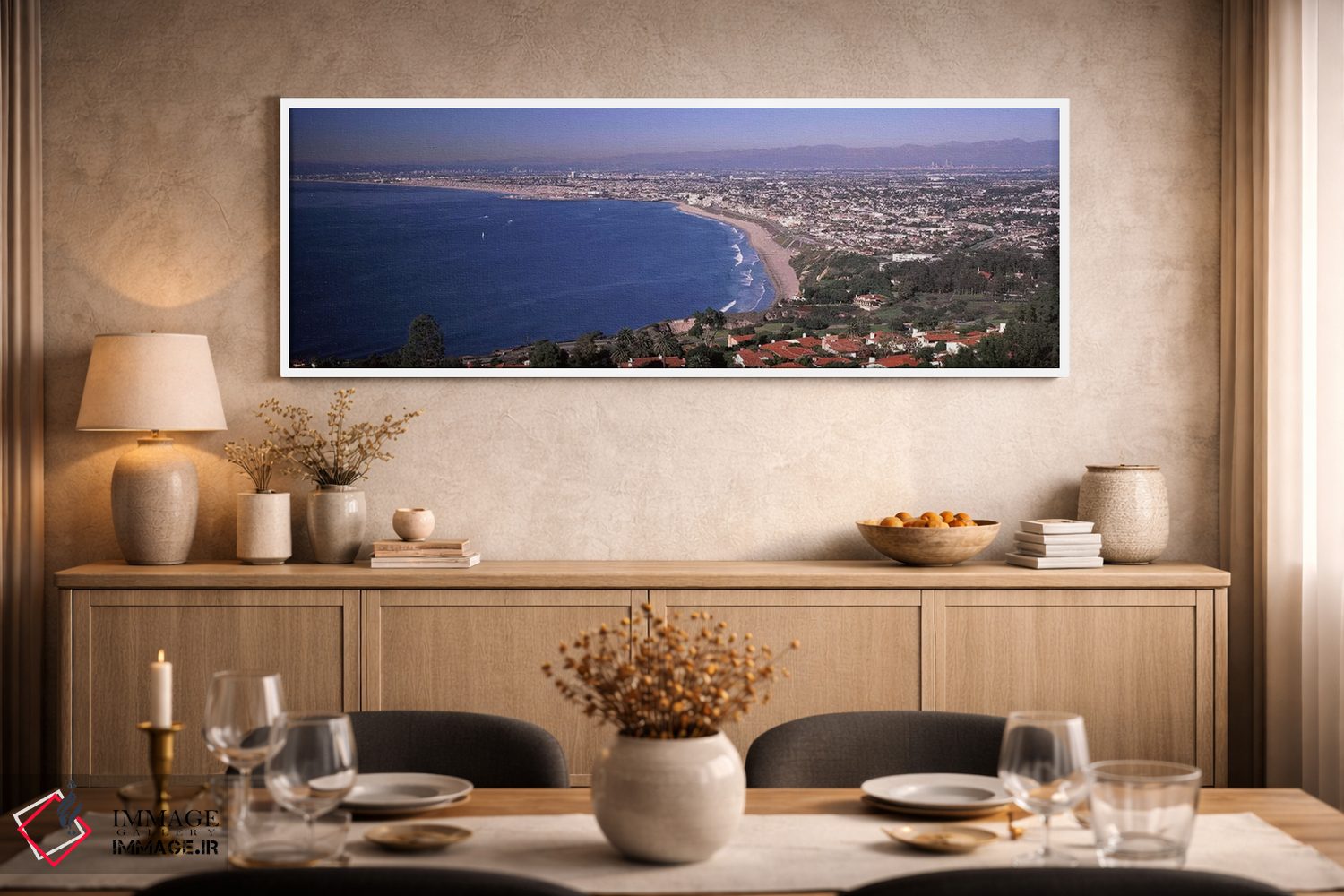 تابلو دکوراتیو Santa Monica Beach, Beverly Hills, Los Angeles County… اثر پانورامیک ایمجز - D2W