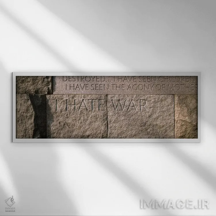 تابلو دکوراتیو Franklin Delano Roosevelt Memorial, Washington DC, USA… اثر پانورامیک ایمجز - نمای قابدار سفید