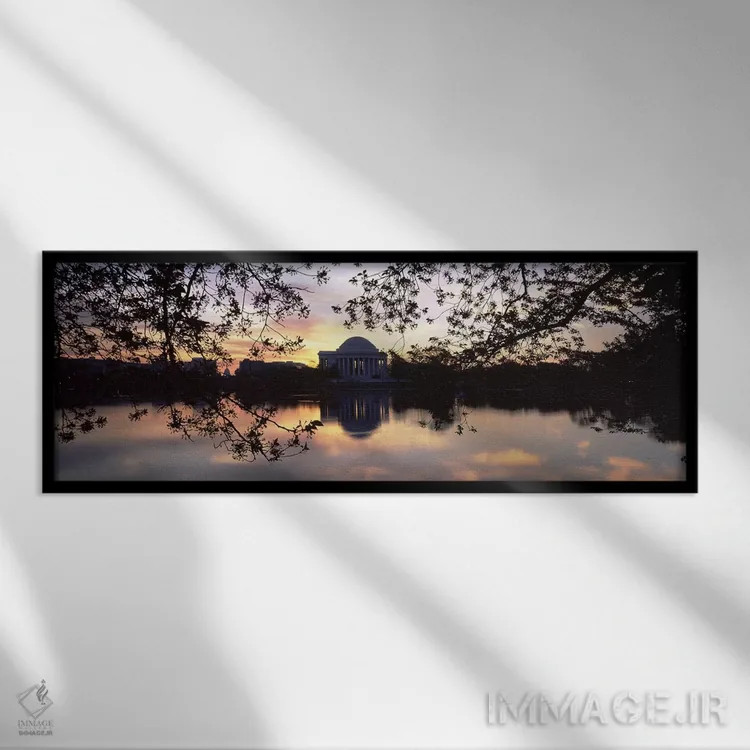 تابلو دکوراتیو Jefferson Memorial, Tidal Basin, Potomac River, Washing… اثر پانورامیک ایمجز - نمای قابدار مشکی