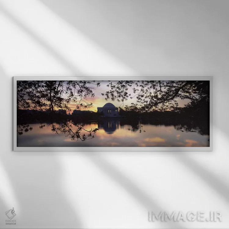 تابلو دکوراتیو Jefferson Memorial, Tidal Basin, Potomac River, Washing… اثر پانورامیک ایمجز - نمای قابدار سفید