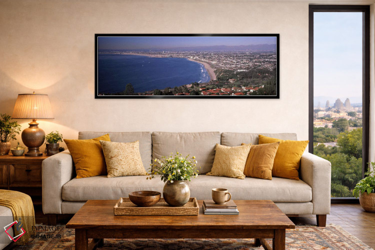 تابلو دکوراتیو Santa Monica Beach, Beverly Hills, Los Angeles County… اثر پانورامیک ایمجز - D6B