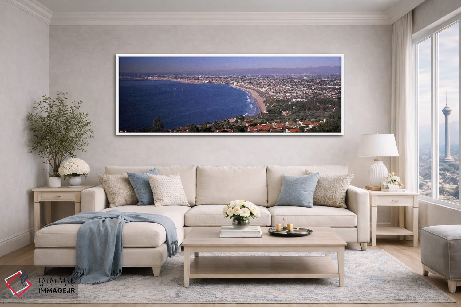 تابلو دکوراتیو Santa Monica Beach, Beverly Hills, Los Angeles County… اثر پانورامیک ایمجز - D4W