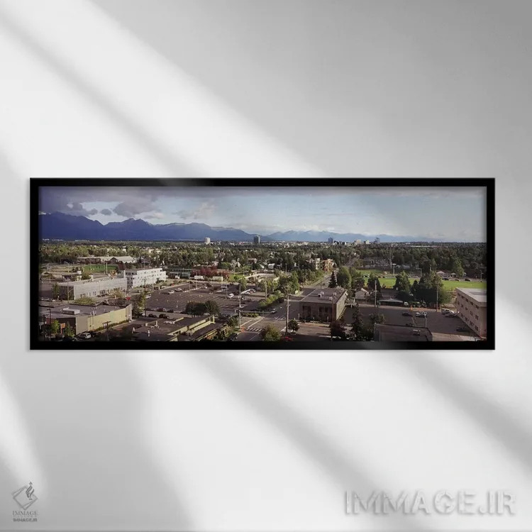 تابلو دکوراتیو Anchorage, Alaska, USA #3,ساختمان های شهری، انکوریج، آل… اثر پانورامیک ایمجز - نمای قابدار مشکی