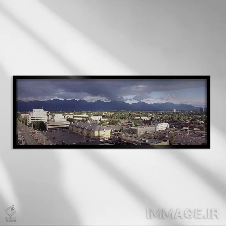 تابلو دکوراتیو Anchorage, Alaska, USA #2,ساختمان های شهری، انکوریج، آل… اثر پانورامیک ایمجز - نمای قابدار مشکی
