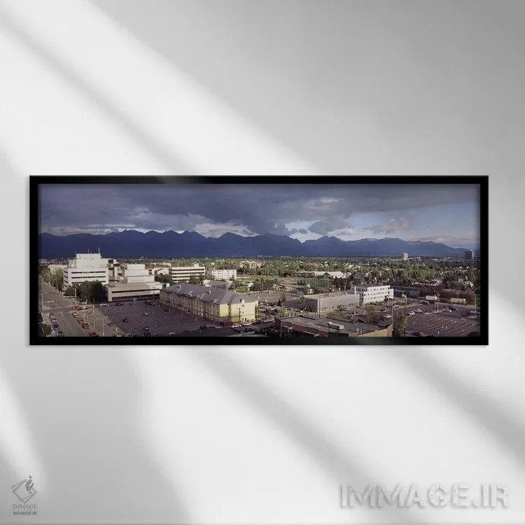 تابلو دکوراتیو Anchorage, Alaska, USA #2,ساختمان های شهری، انکوریج، آل… اثر پانورامیک ایمجز - نمای قابدار مشکی